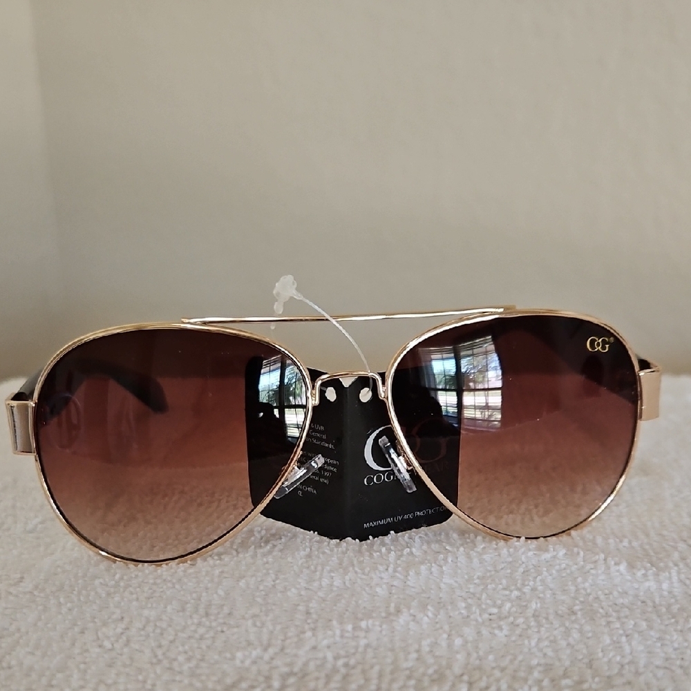Gold Aviator Sunglasses for Men